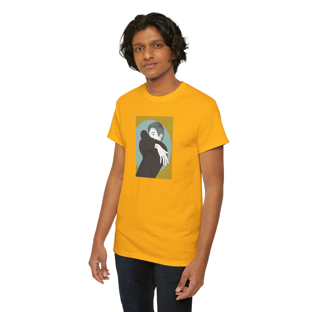Graphic Tee — Embrace Illustration Shirt (Minimalist Hug Art)