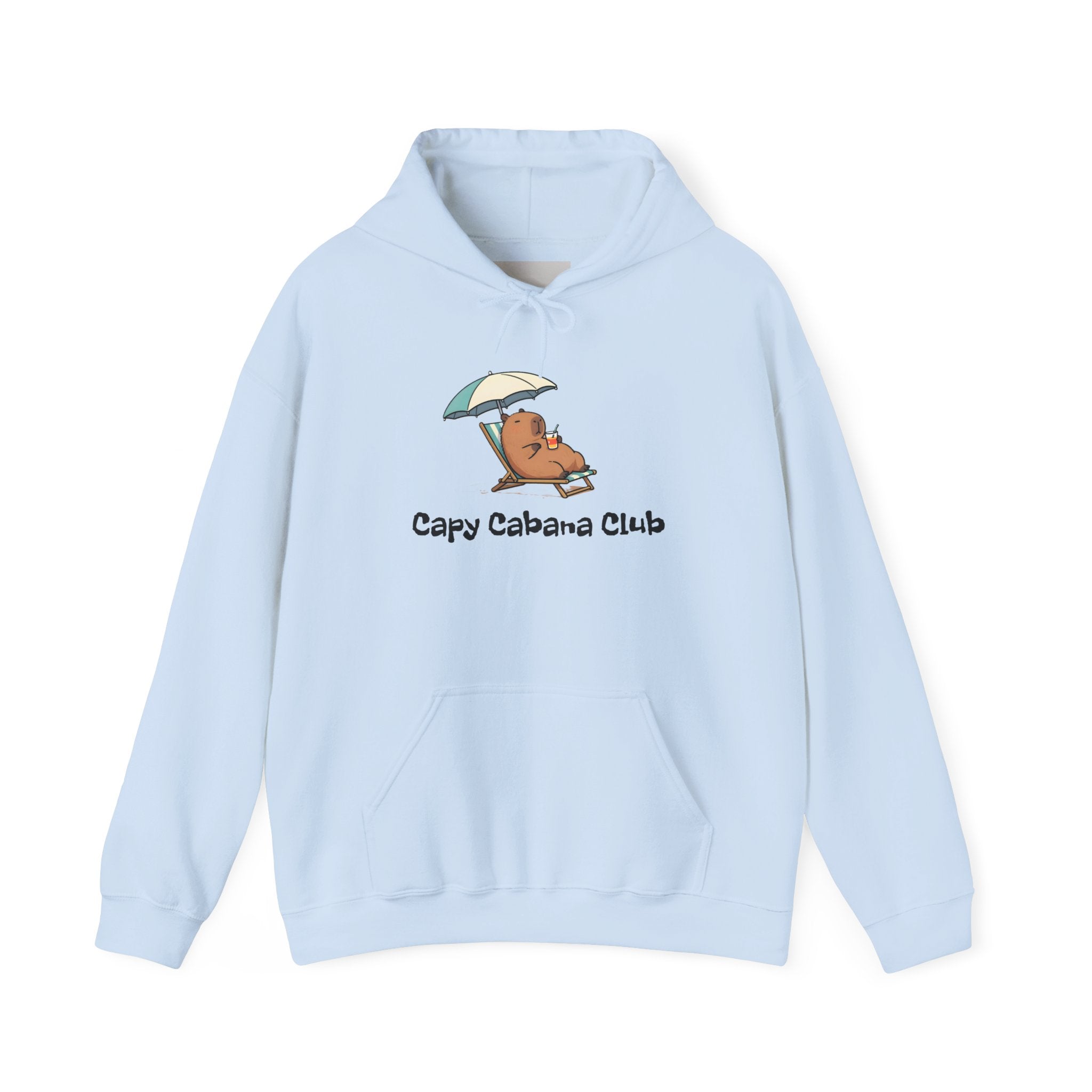 Capy Cabana Club Hoodie — Cute Capybara Beach Pullover