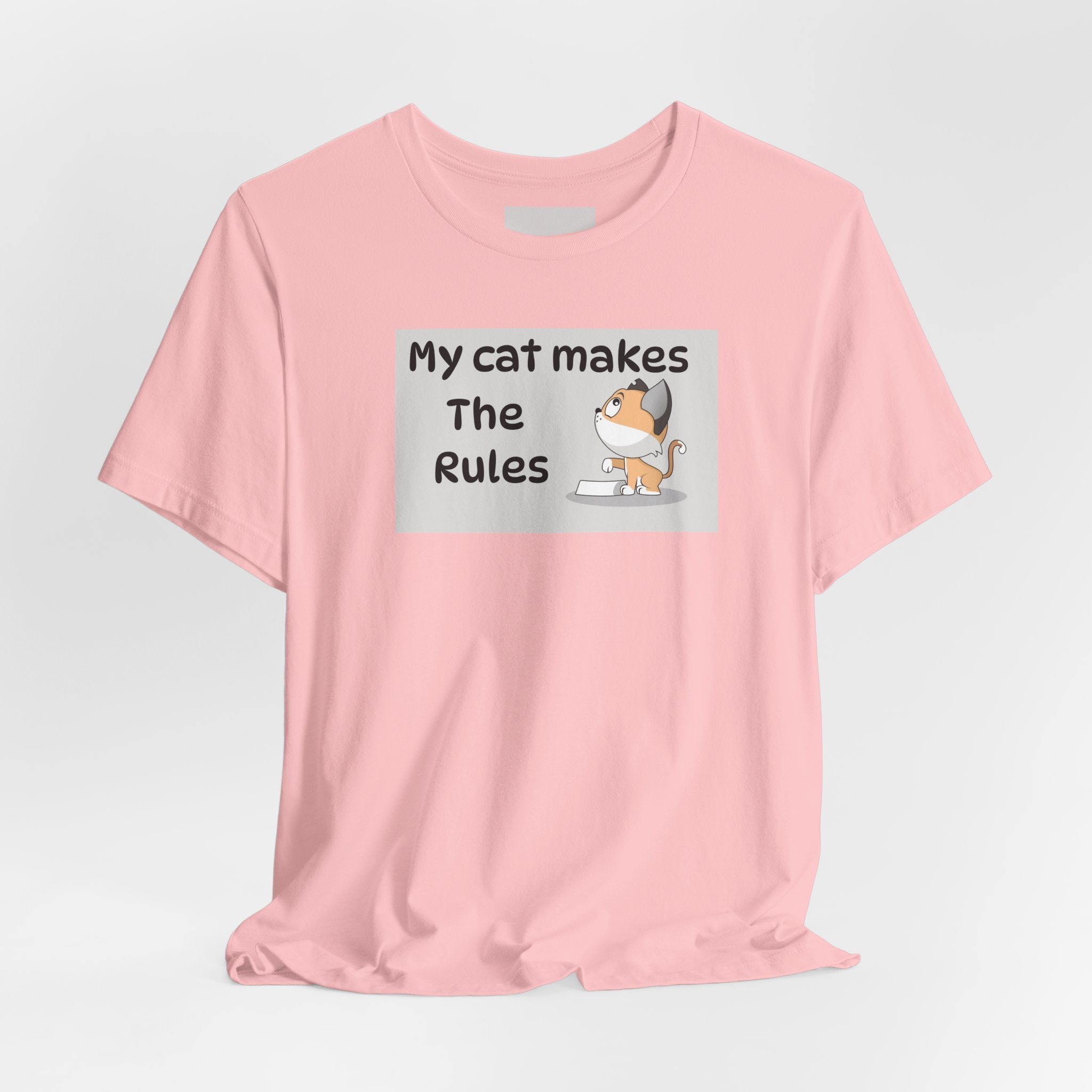 Cat Makes The Rules T-Shirt — Funny Cute Cat Graphic Tee for Cat Lovers