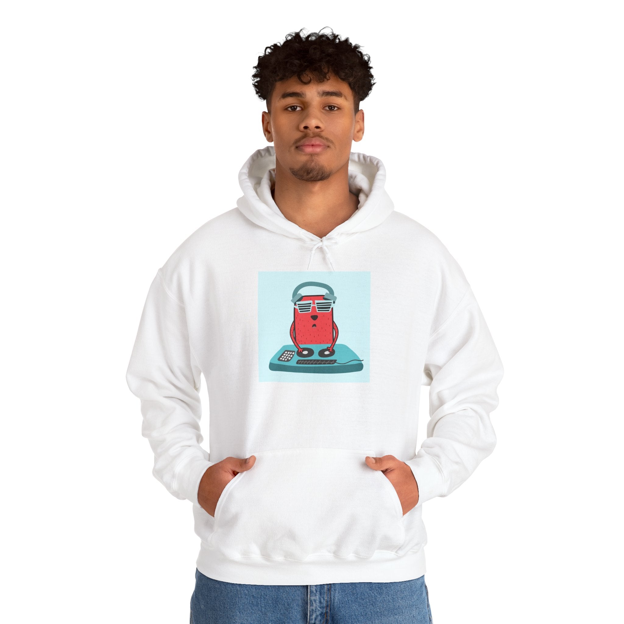 Hoodie — Retro Dj Character Graphic Hoodie