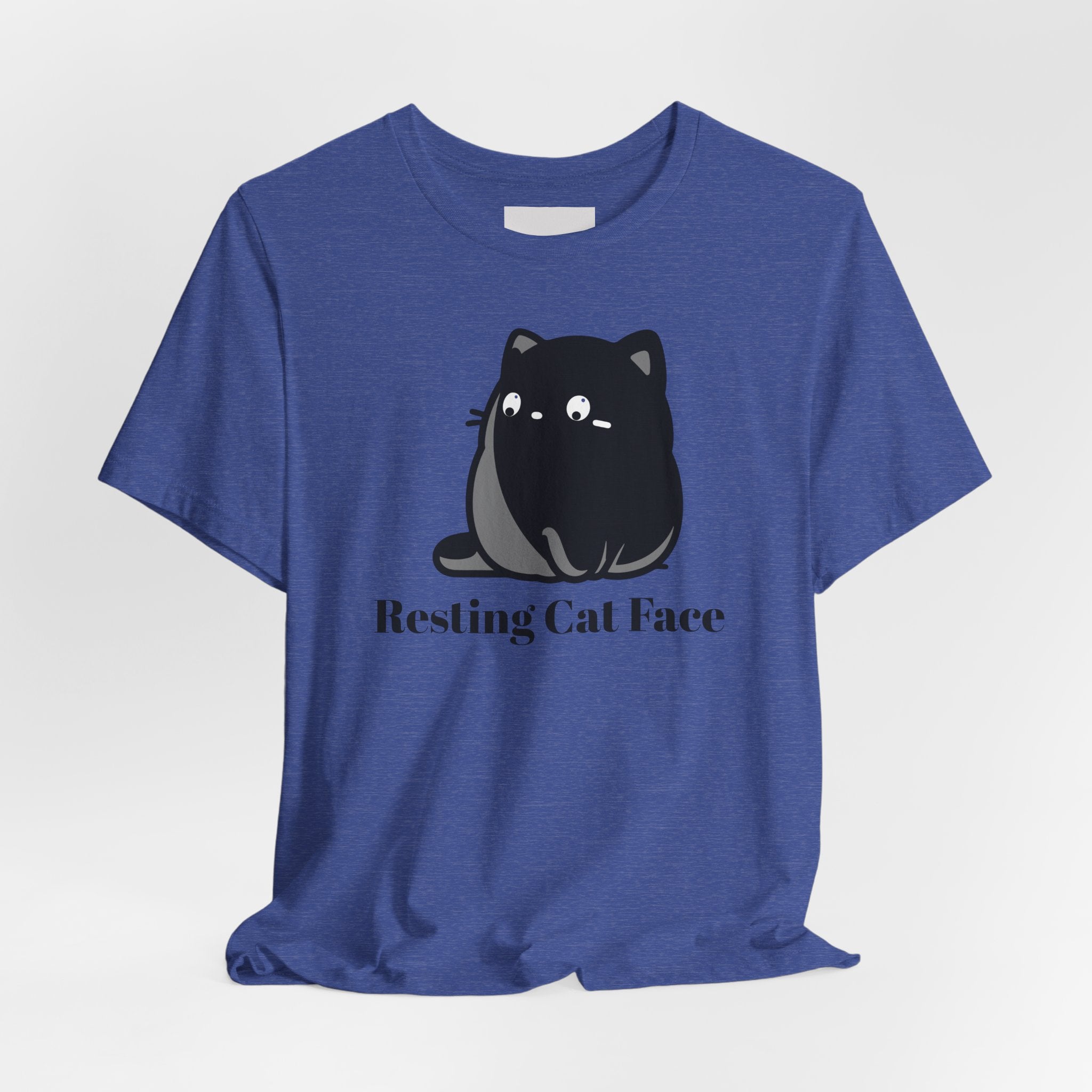 Resting Cat Face Tee – Cute Black Cat Graphic T-Shirt