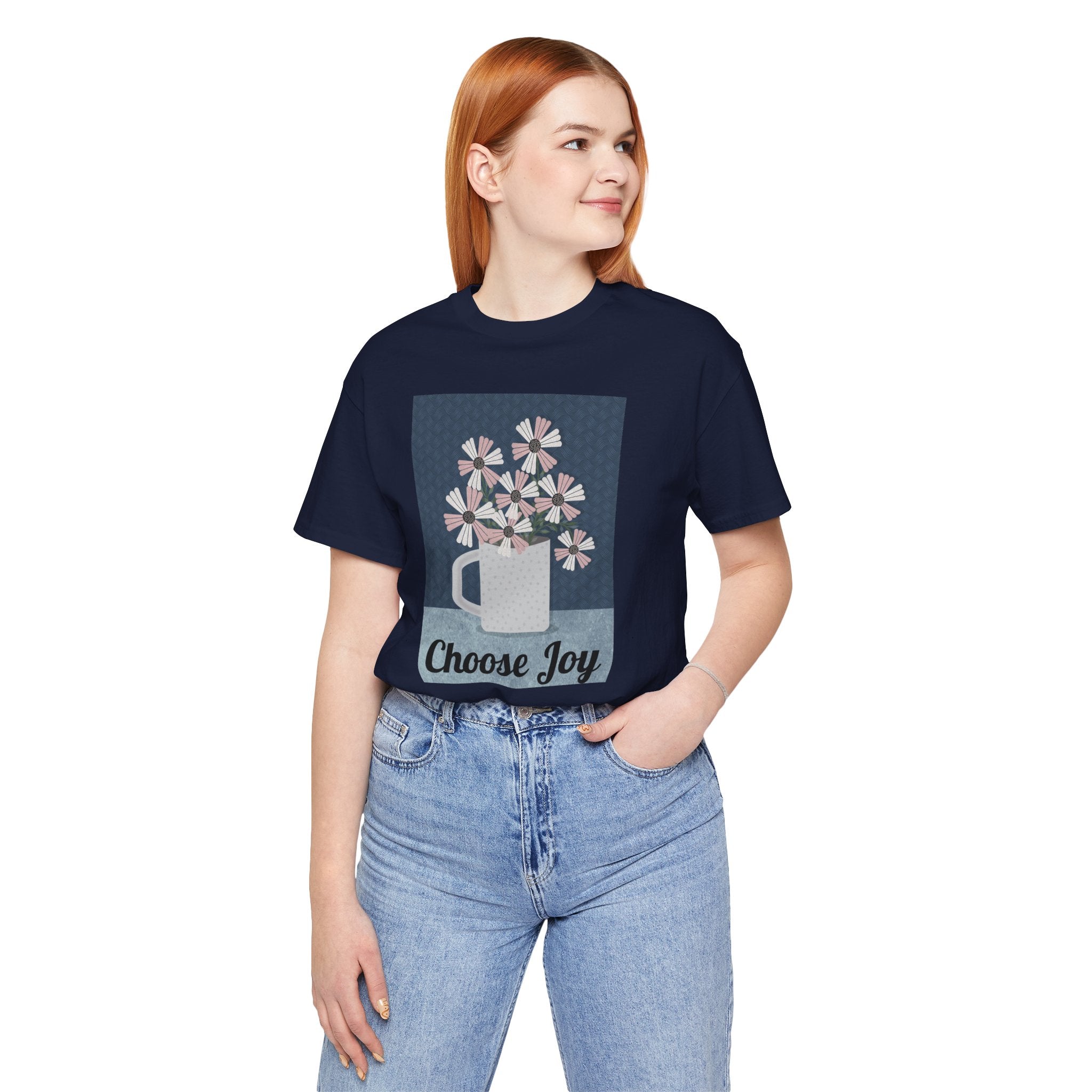 Choose Joy Floral Tee — Inspirational Graphic T‑Shirt