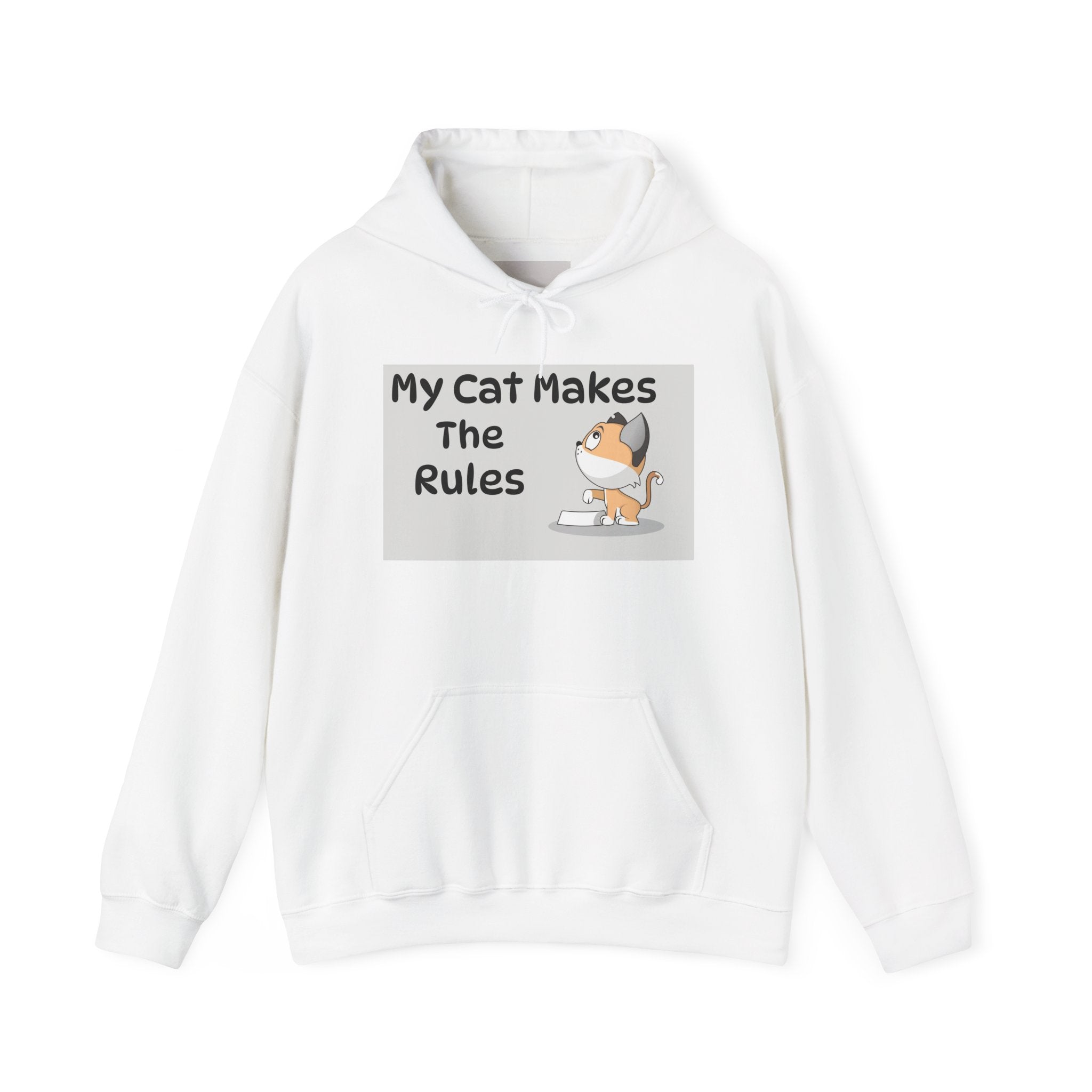 Cat Rules Hoodie — "My Cat Makes The Rules" Cute Cat Lover Pullover