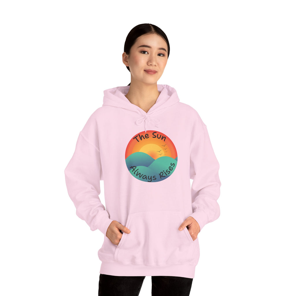 Sun Always Rises Hoodie — Retro Sunrise Graphic Sweatshirt