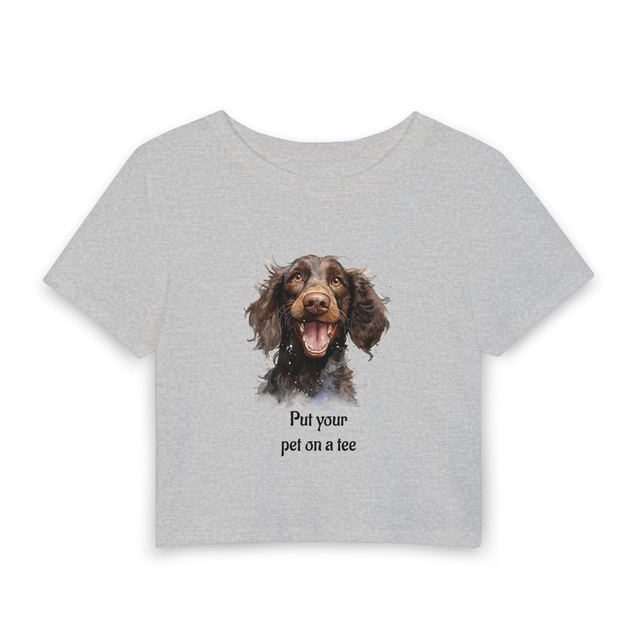 Dog Portrait Baby Tee - "Put Your Pet On a Tee" Cute Pet Lover Crop T-Shirt