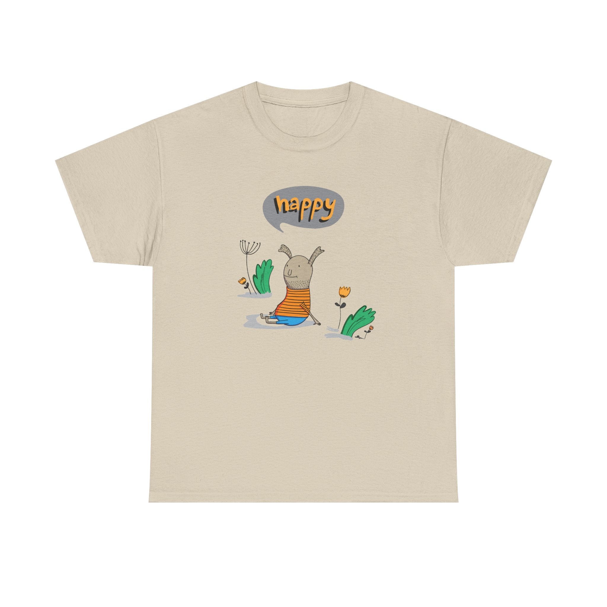 Happy Slug Graphic Tee — Cute Nature Cartoon T-Shirt
