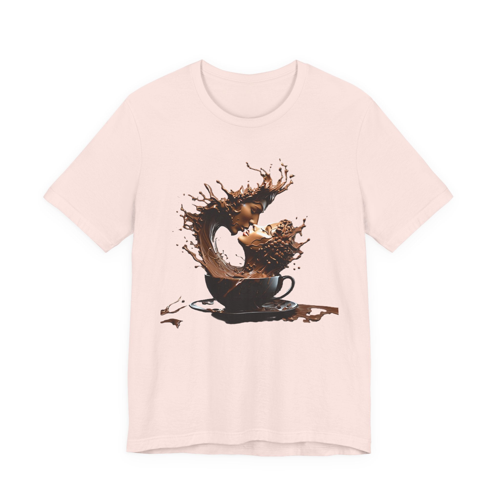 Coffee Splash Tee — Artistic Coffee Cup Wave Graphic T-Shirt