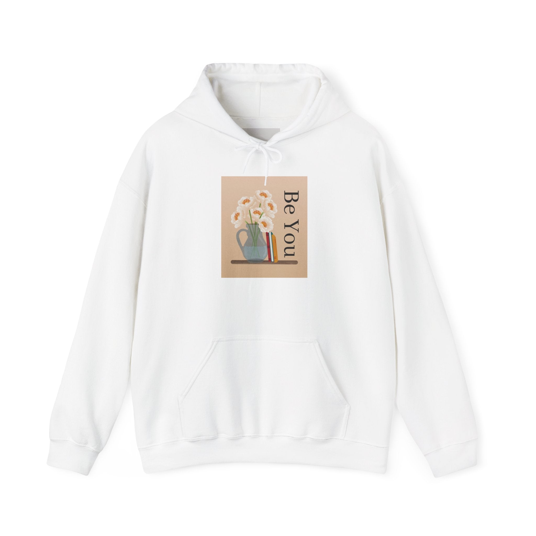 Be You Floral Hoodie — Cozy Inspirational Graphic Hoodie