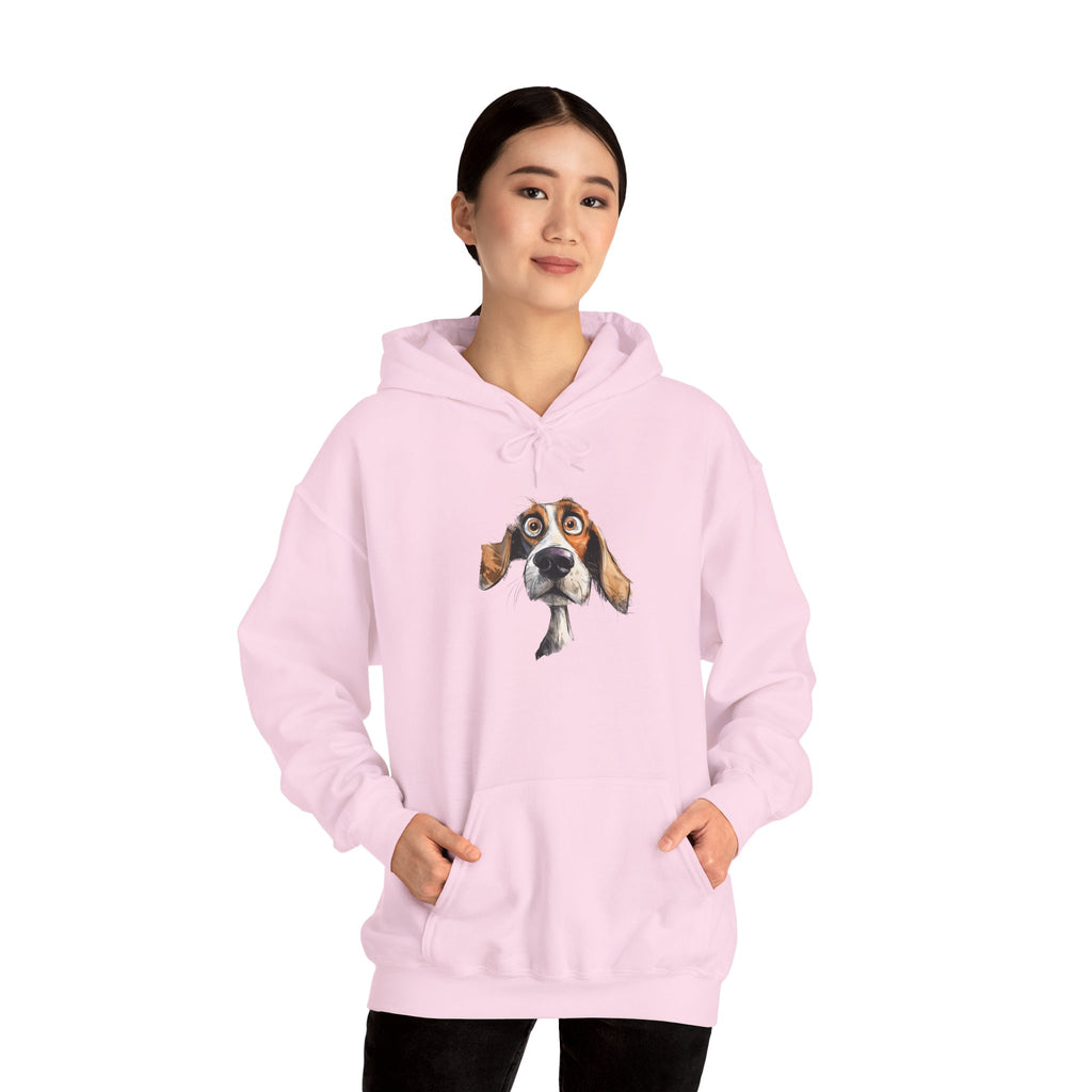 Basset Hound Portrait Hoodie - Cute Dog Face Pullover