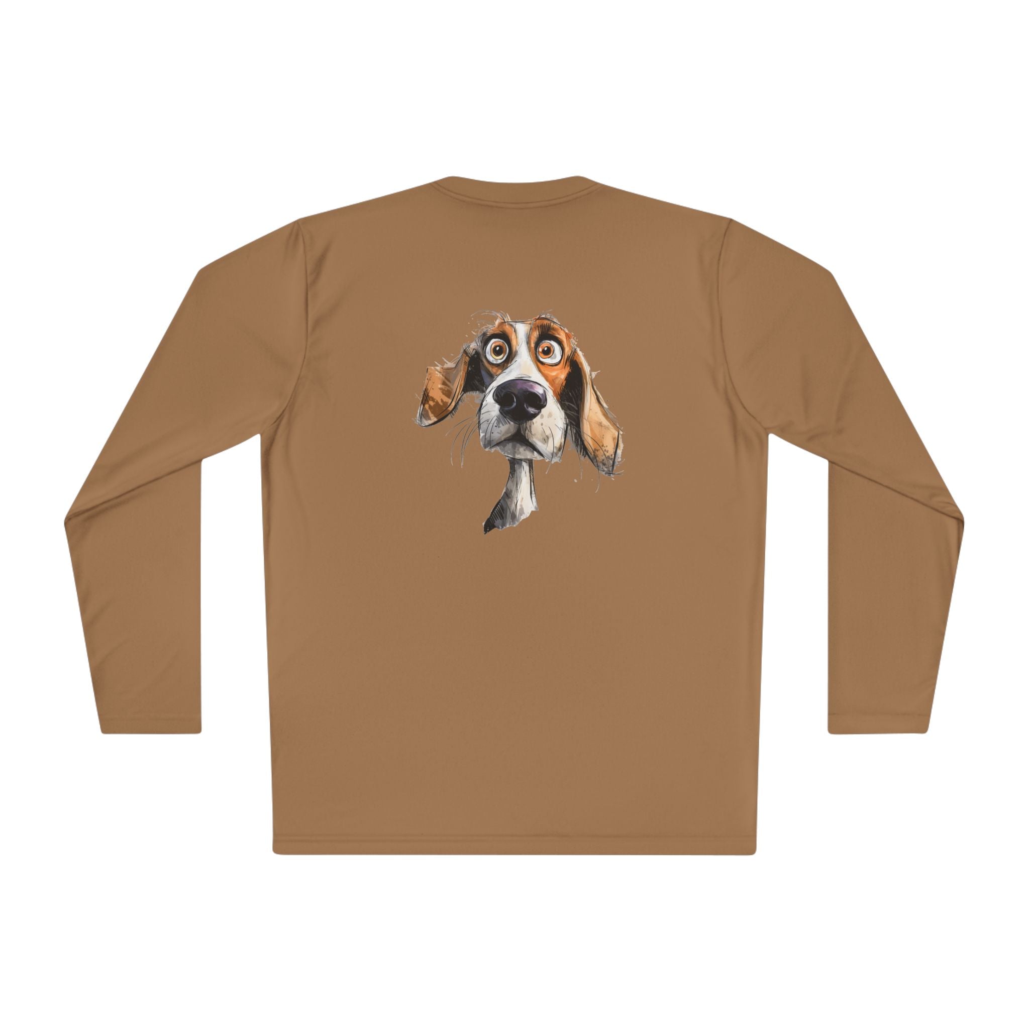 Basset Hound Face Long Sleeve Tee — Cute Cartoon Dog Graphic Shirt