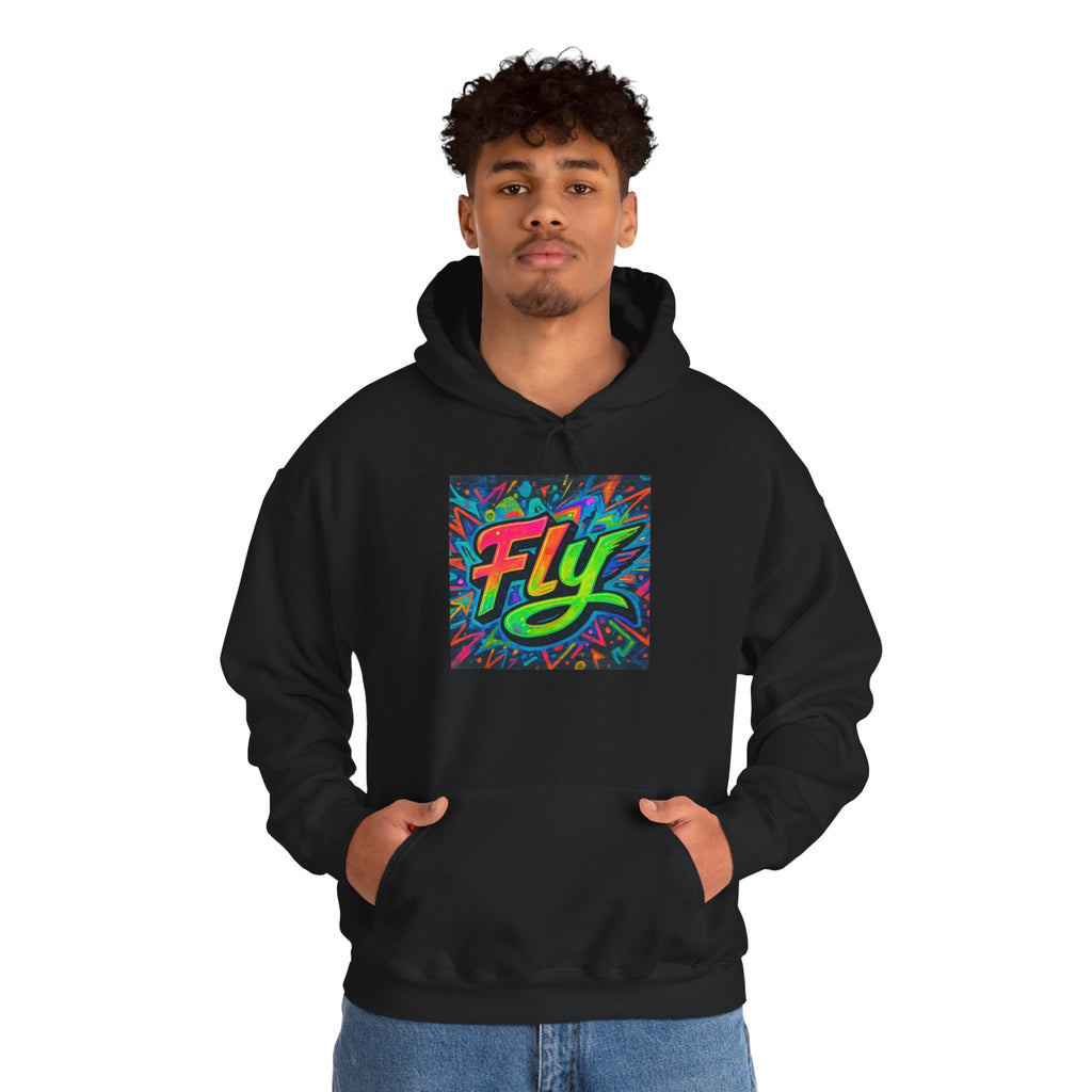 Fly Graffiti Hoodie — Colorful Streetwear Pullover