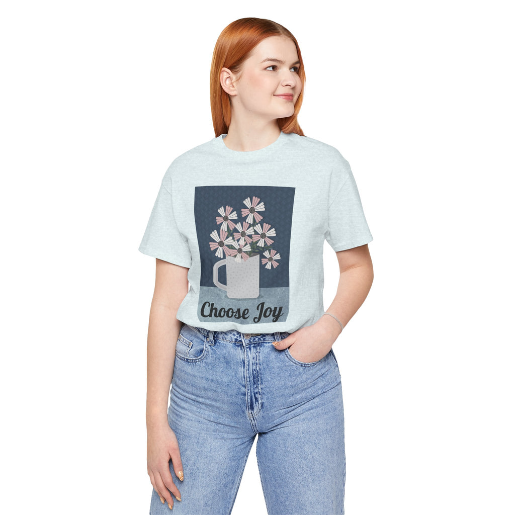 Choose Joy Floral Tee — Inspirational Graphic T‑Shirt