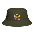 Smiley Peace Sign Bucket Hat — Retro Cool Emoji Sun Hat