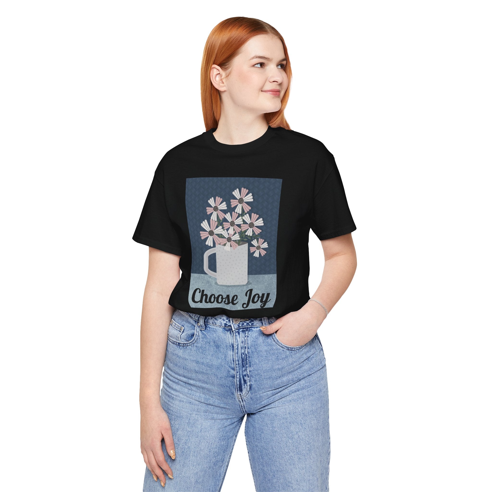 Choose Joy Floral Tee — Inspirational Graphic T‑Shirt