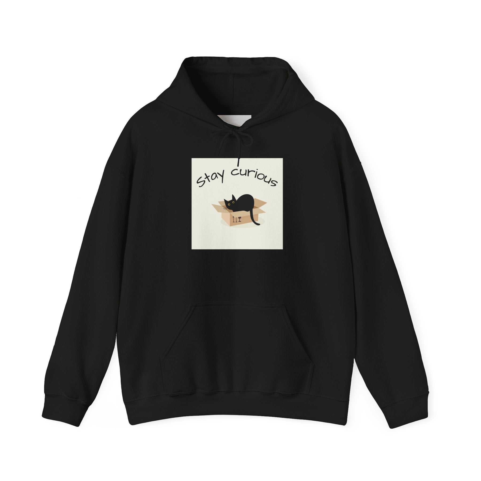 Stay Curious Cat Hoodie — Cute Cat Illustration Sweatshirt