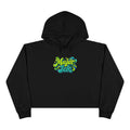 Major Ick Crop Hoodie — Retro Bubble Letter Graphic Crop Hoodie