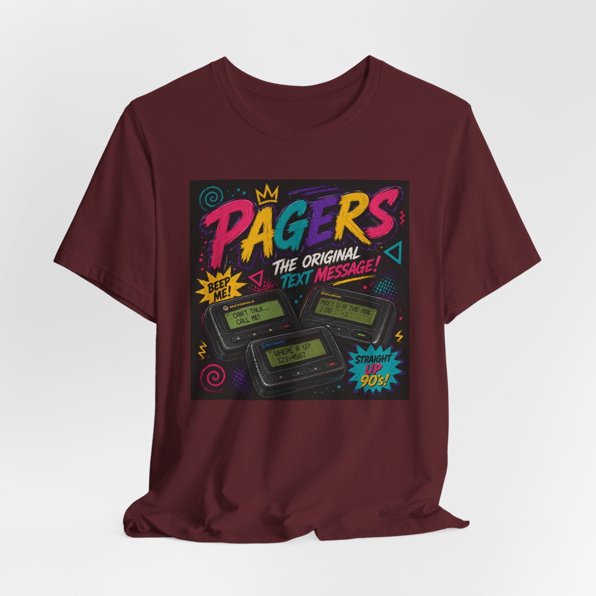 Pager Retro Tee — "Pagers: The Original Text Message" 90s Nostalgia T-Shirt