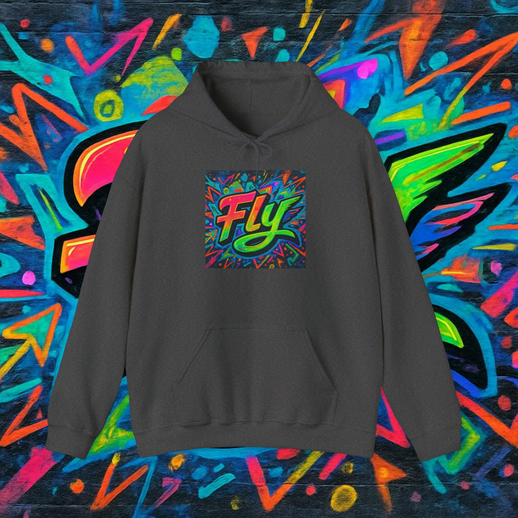 Fly Graffiti Hoodie — Colorful Streetwear Pullover