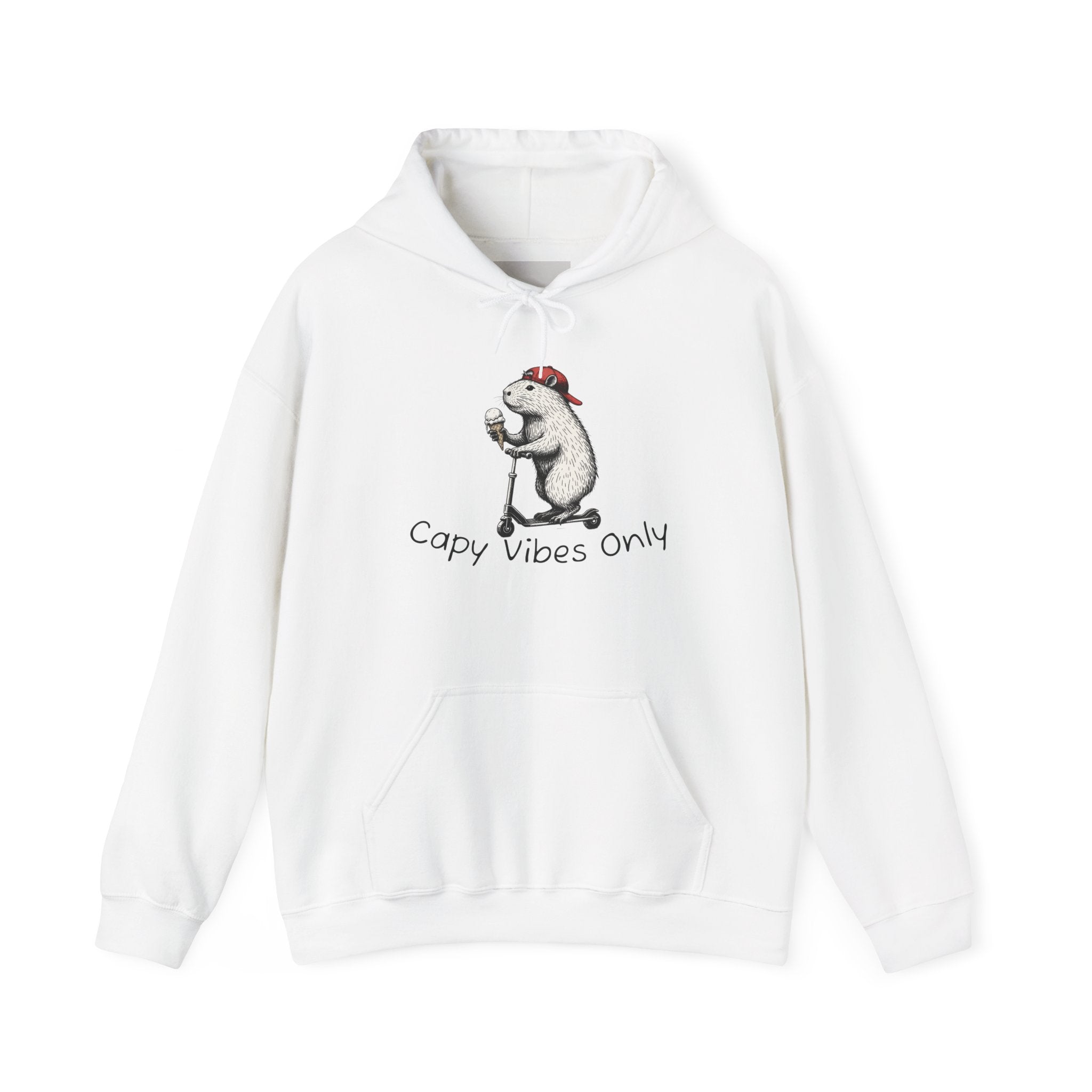 Capabury 'Cozy Vibes Only' Hoodie — Cute Polar Bear Illustration Sweatshirt
