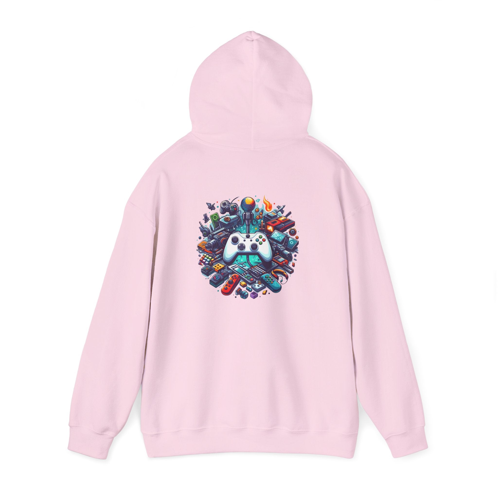 Gamer Gear Hoodie — Retro Controller & Console Icons Graphic