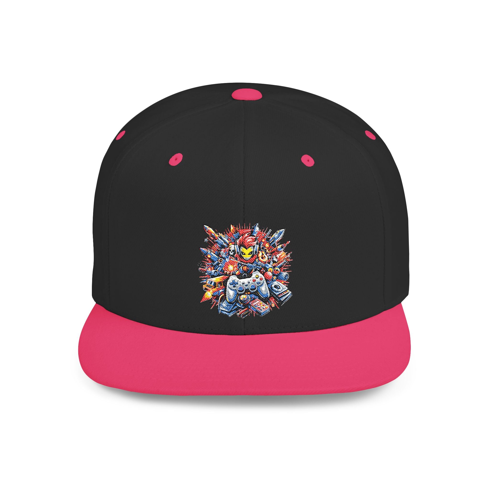 Snapback Hat — Colorful Abstract Burst Design
