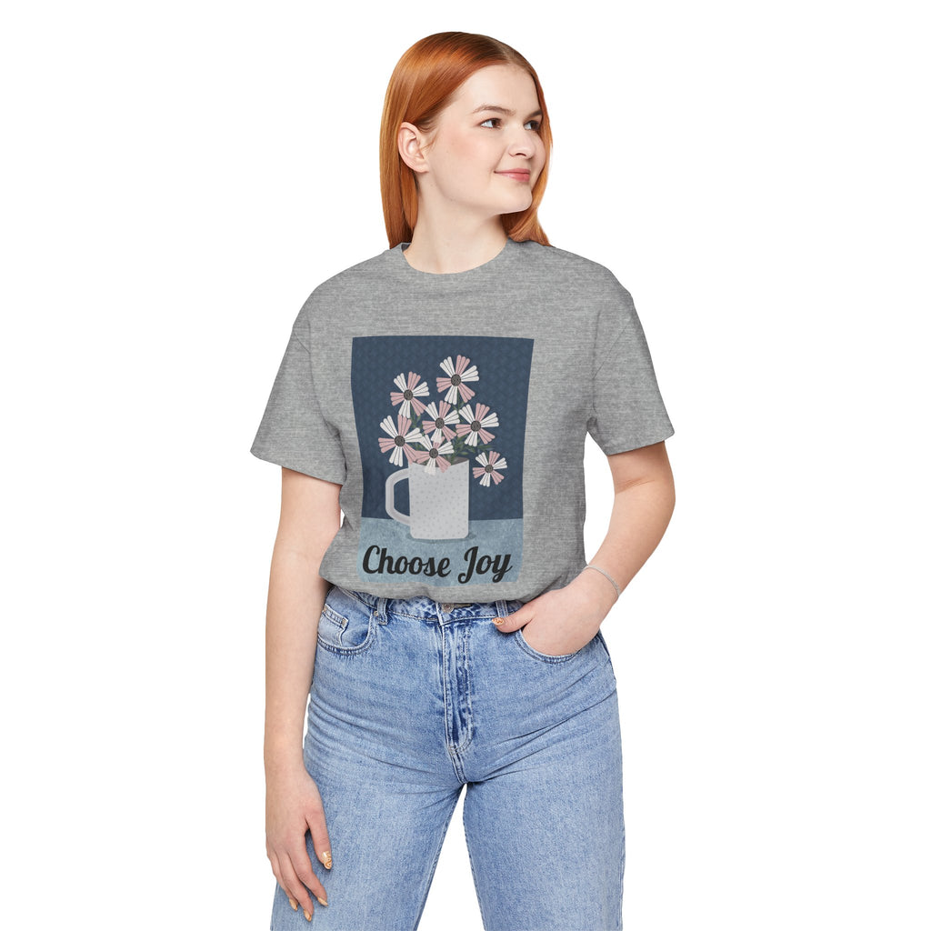 Choose Joy Floral Tee — Inspirational Graphic T‑Shirt