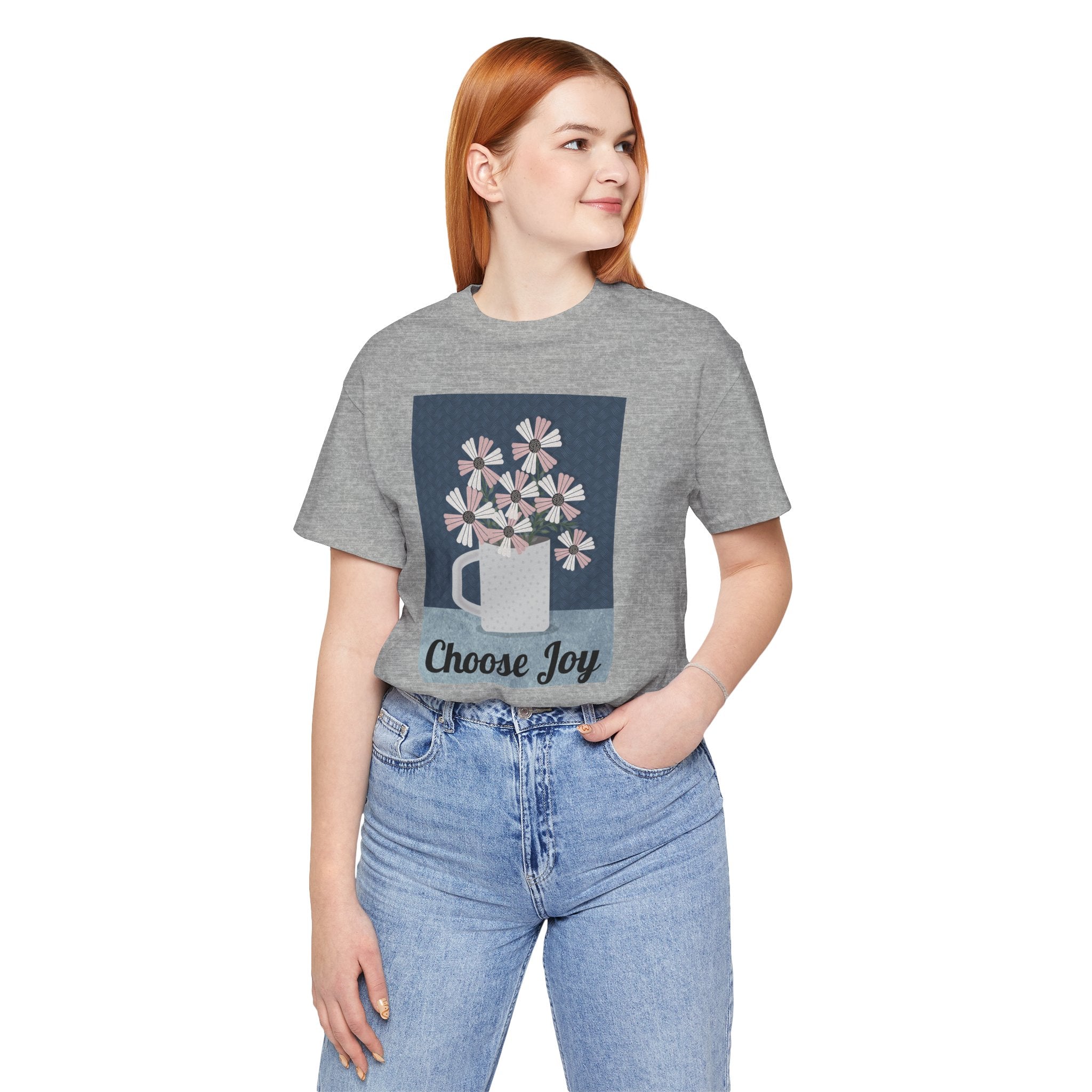 Choose Joy Floral Tee — Inspirational Graphic T‑Shirt
