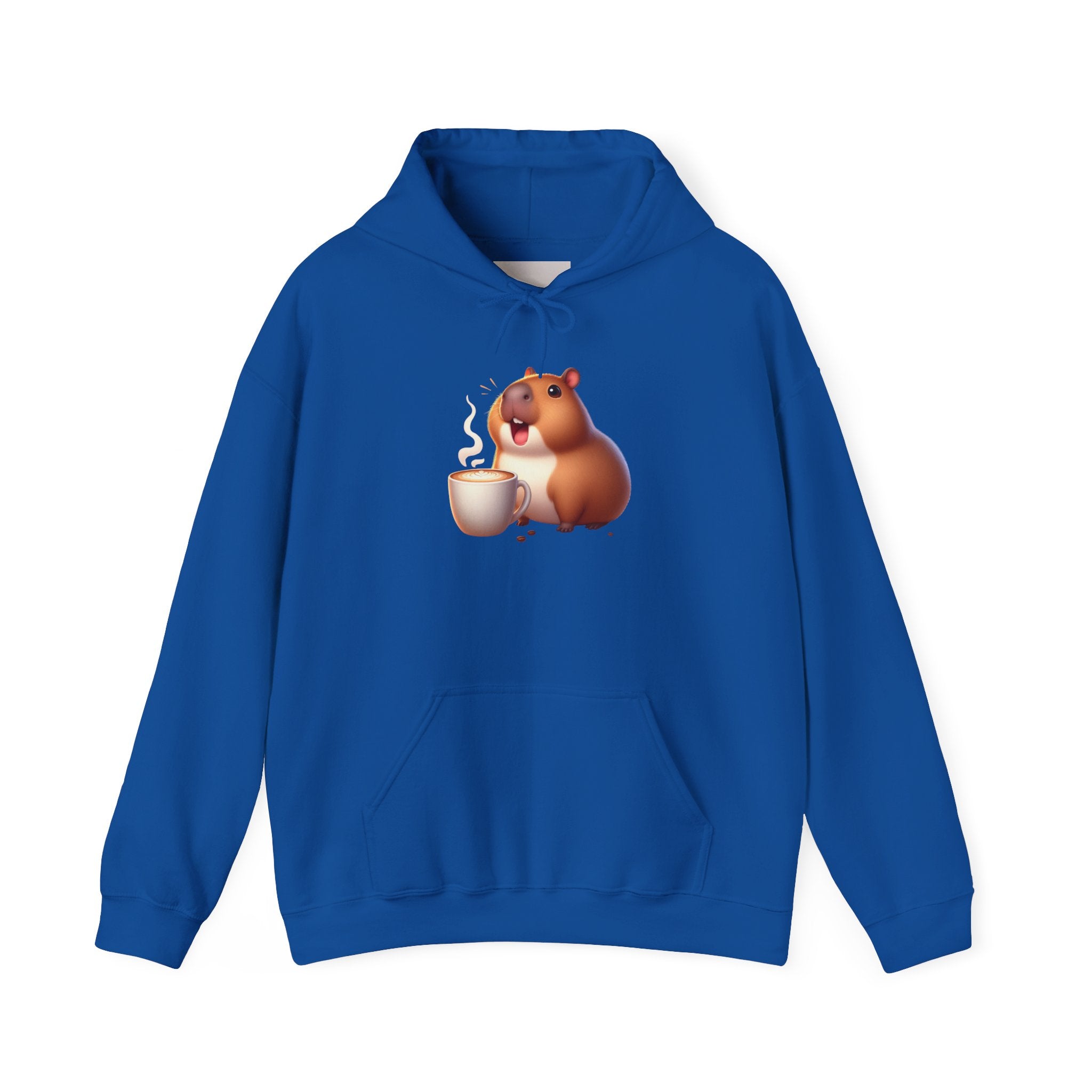 Cute Capybara Sipping Coffee Hoodie – Cozy Animal Coffee Lover Sweatshirt