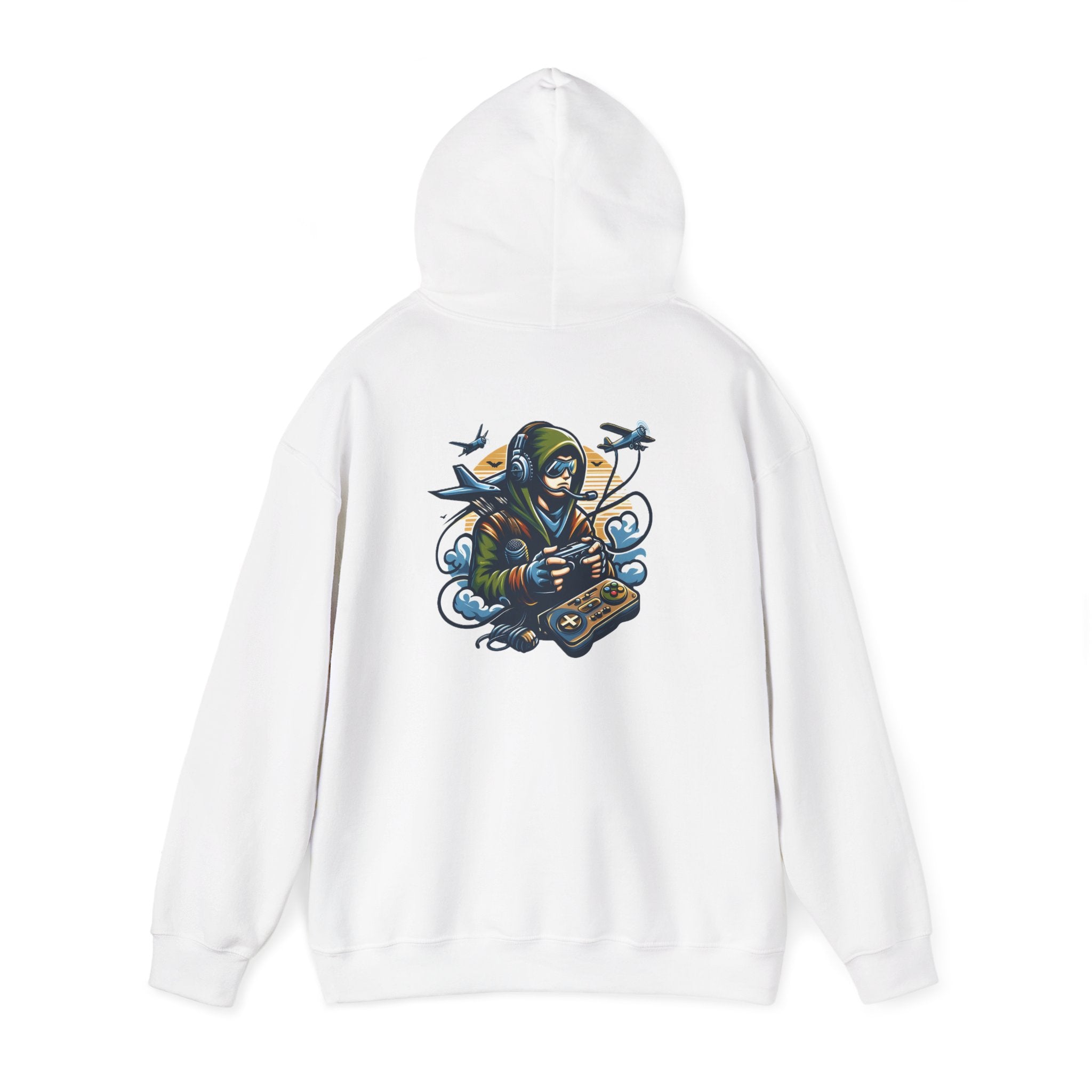 Reaper Gamer Hoodie - Skull Hooded Sweatshirt with Controller & Raven Design