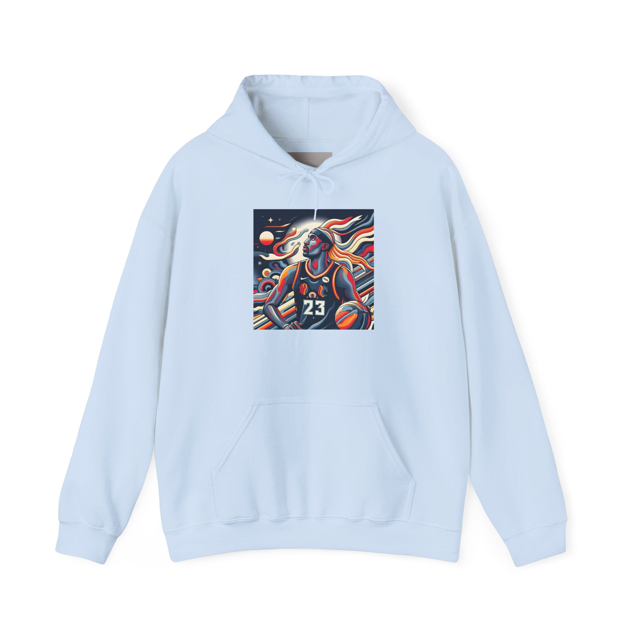 Basketball Player Art Hoodie - Retro 23 Cosmic Court Graphic Sweatshirt