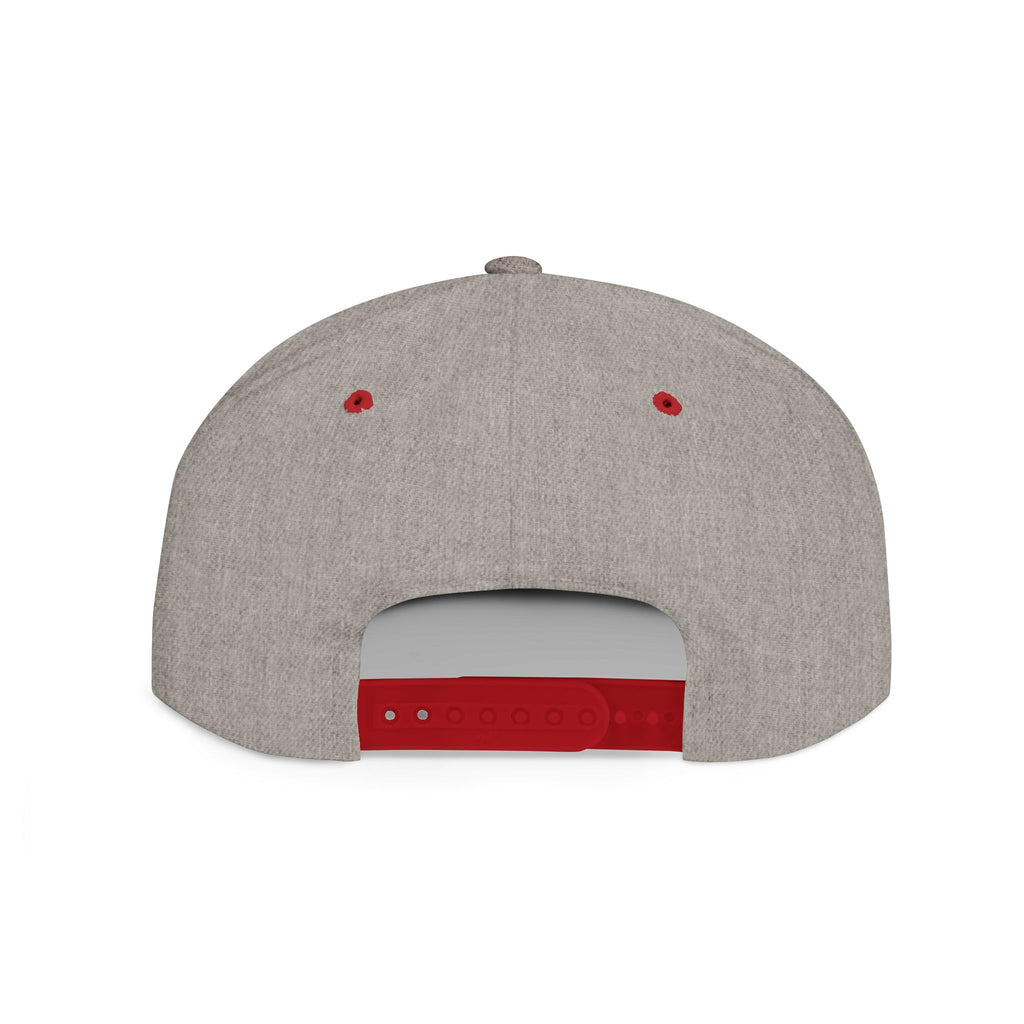 Snapback Hat — Retro Cosmic Basketball Graphic Flat Bill Cap