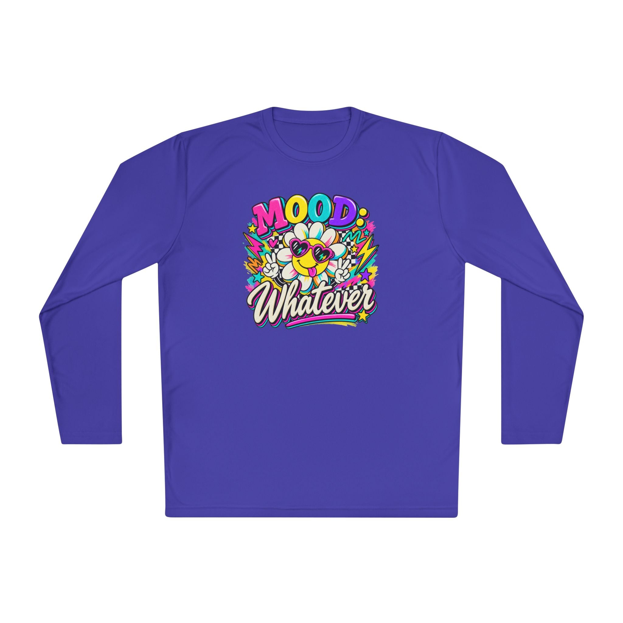 Mood Whatever Long Sleeve Tee — Colorful Retro 90's Graphic