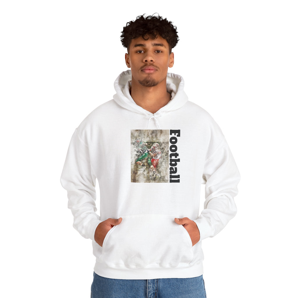 Football Vintage Player Hoodie — Retro Grunge Football Design