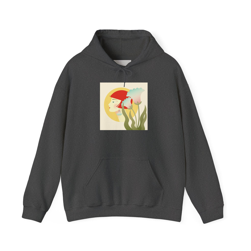 Koi Pond Art Hoodie — Pastel Fish & Lily Design