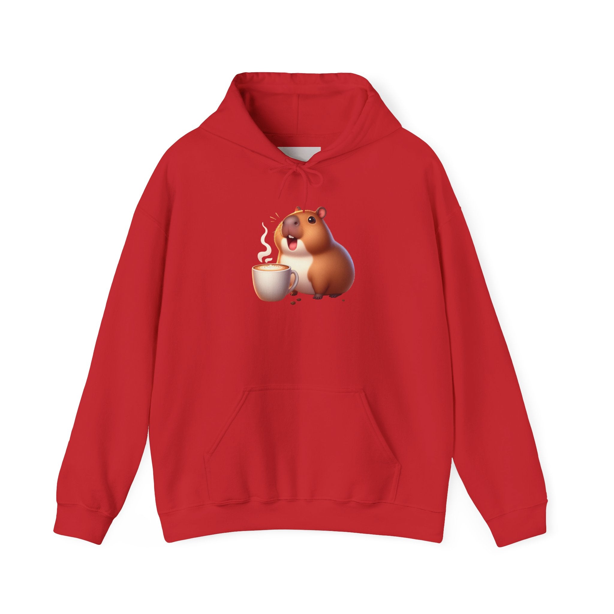 Cute Capybara Sipping Coffee Hoodie – Cozy Animal Coffee Lover Sweatshirt