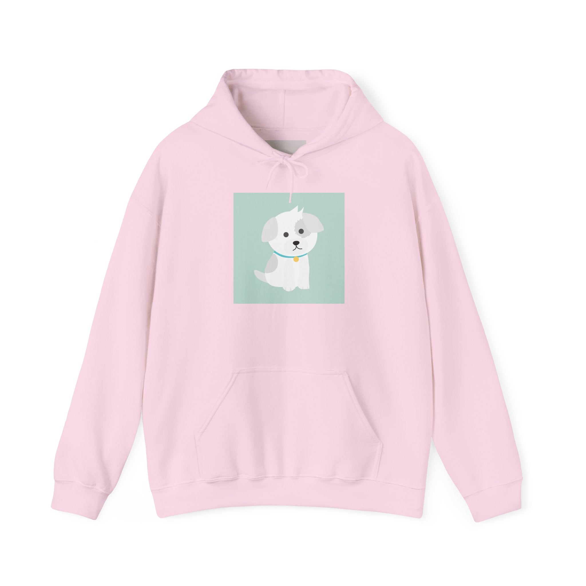 Cute White Puppy Hoodie – Cute Dog Cartoon Sweatshirt for Pet Lovers