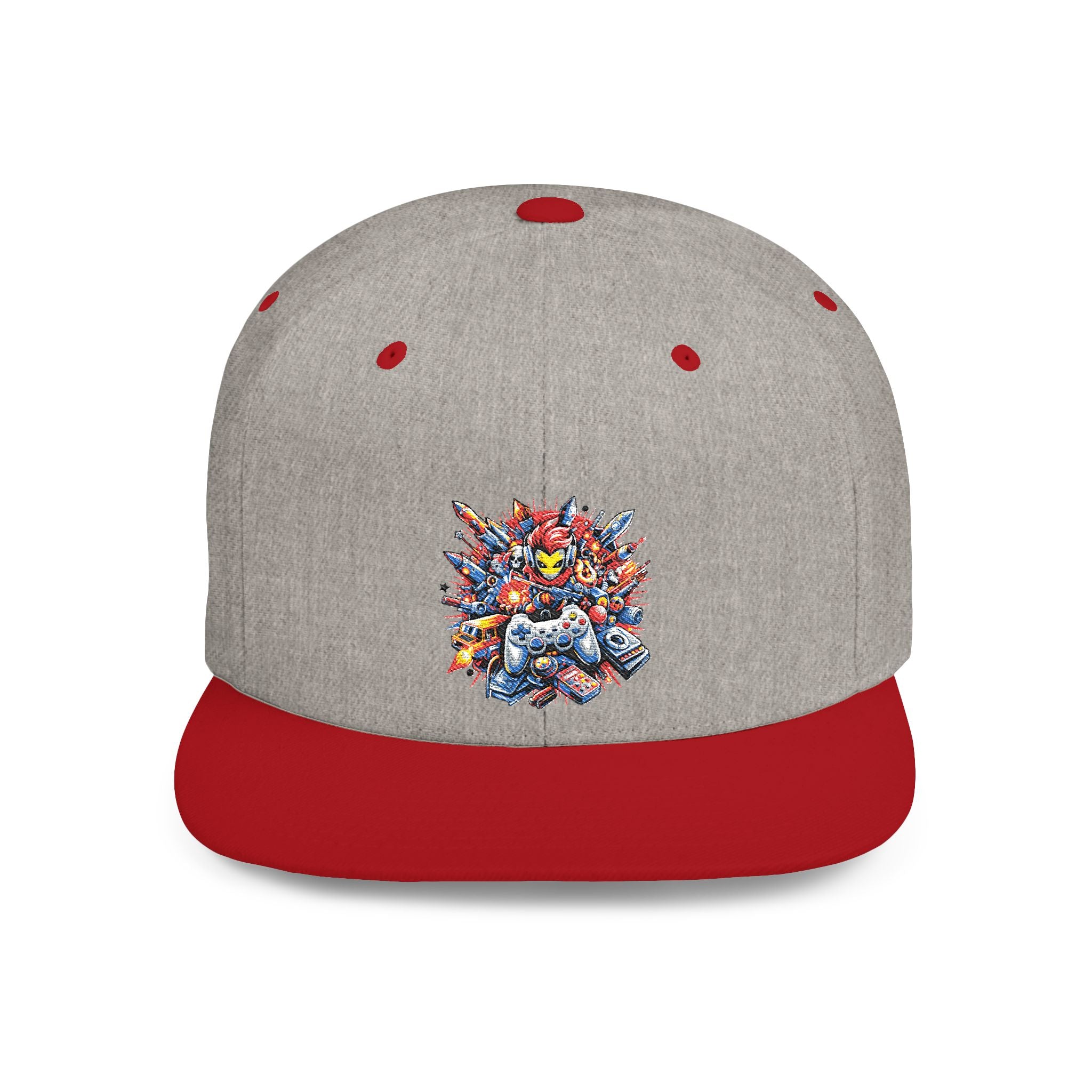 Snapback Hat — Colorful Abstract Burst Design