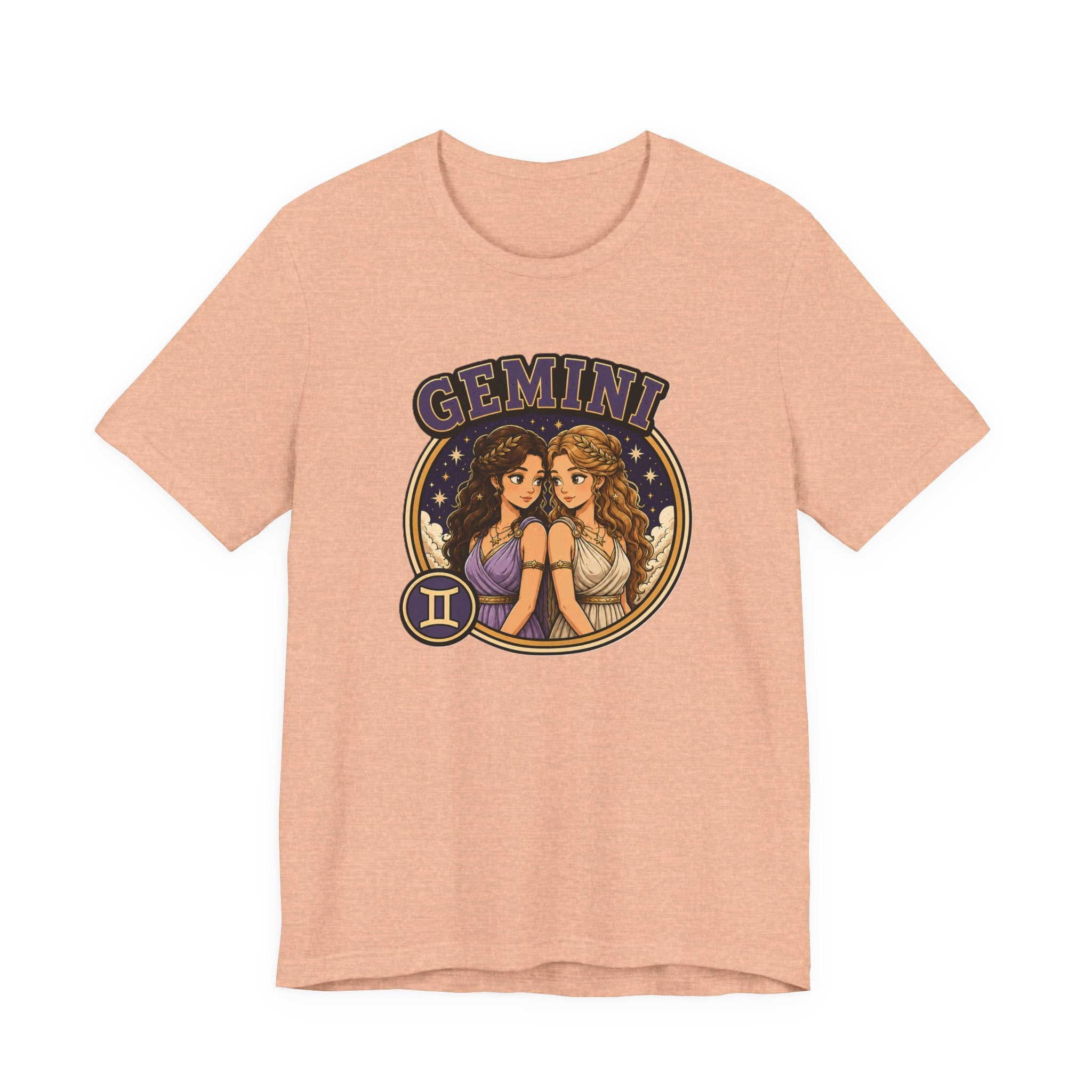 Gemini Zodiac T‑Shirt – Illustrated Twin Astrology Tee