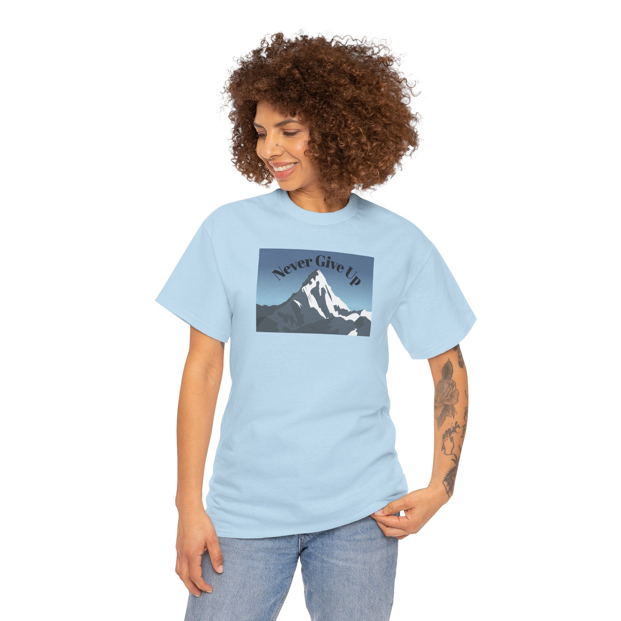 Never Give Up Mountain T-Shirt