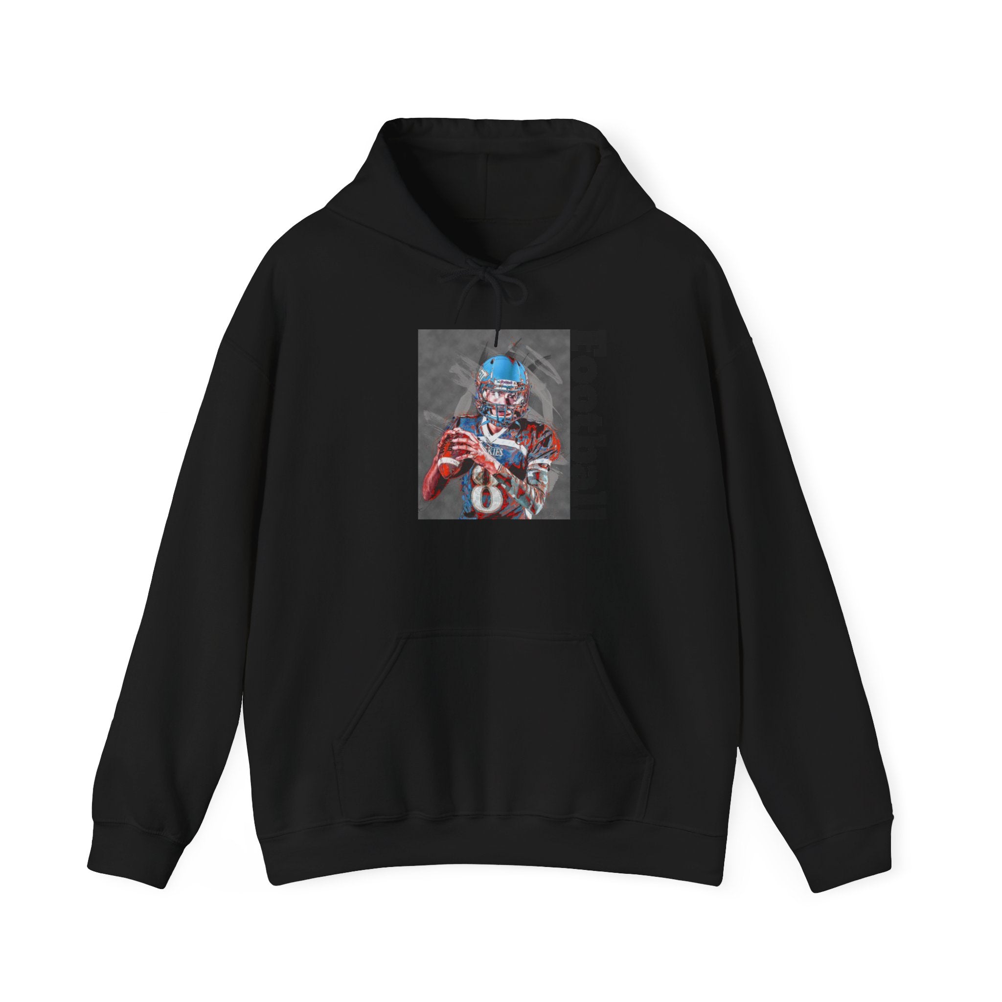 Football Skeleton Helmet Hoodie — Vintage Grunge Sports Pullover