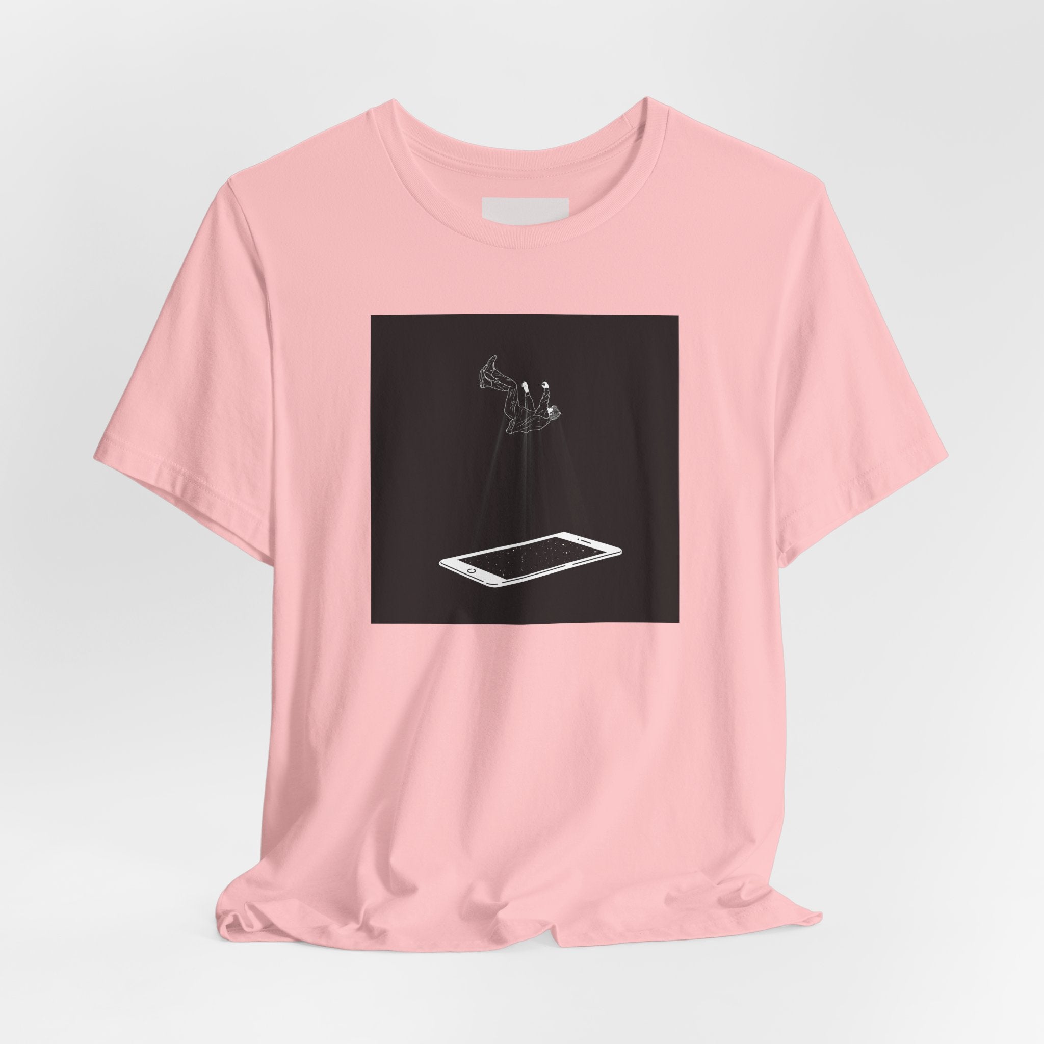 T-Shirt — Minimalist Phone Abduction Illustration Tee