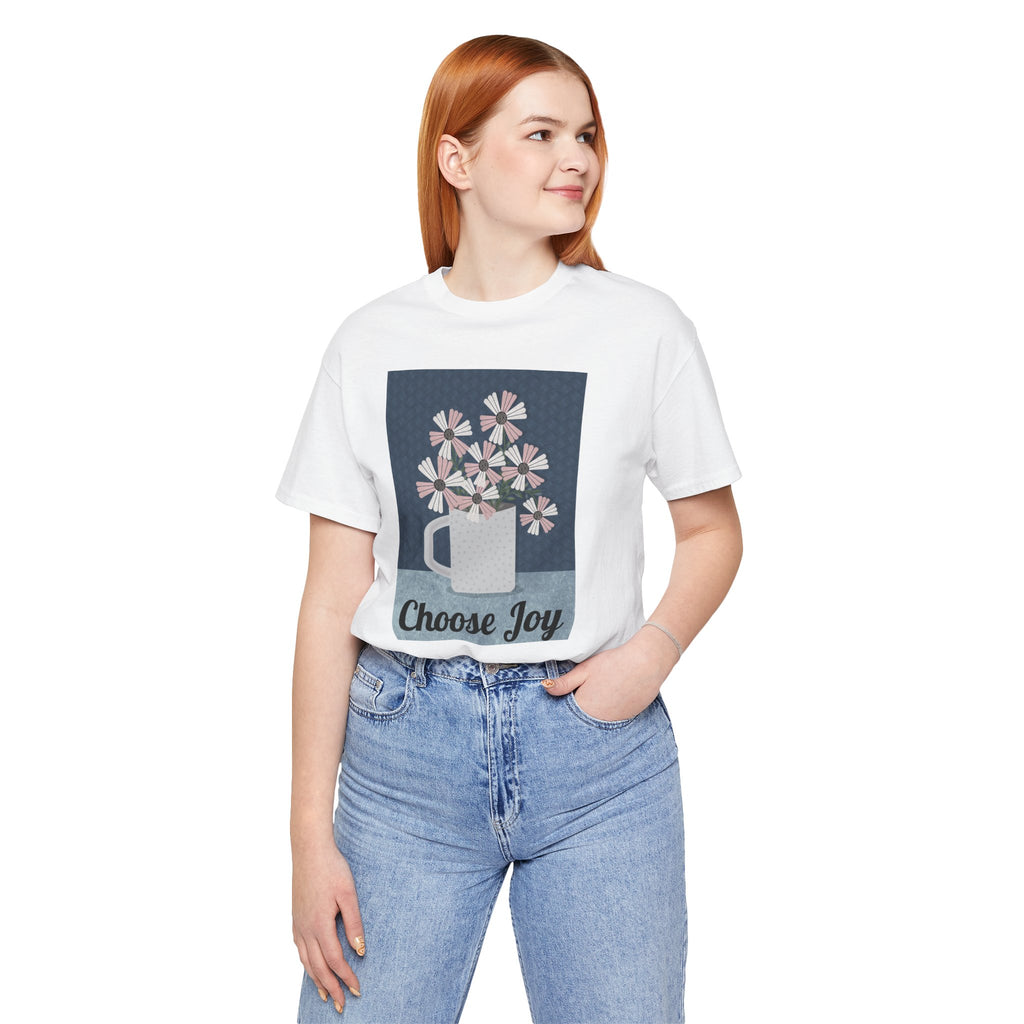 Choose Joy Floral Tee — Inspirational Graphic T‑Shirt