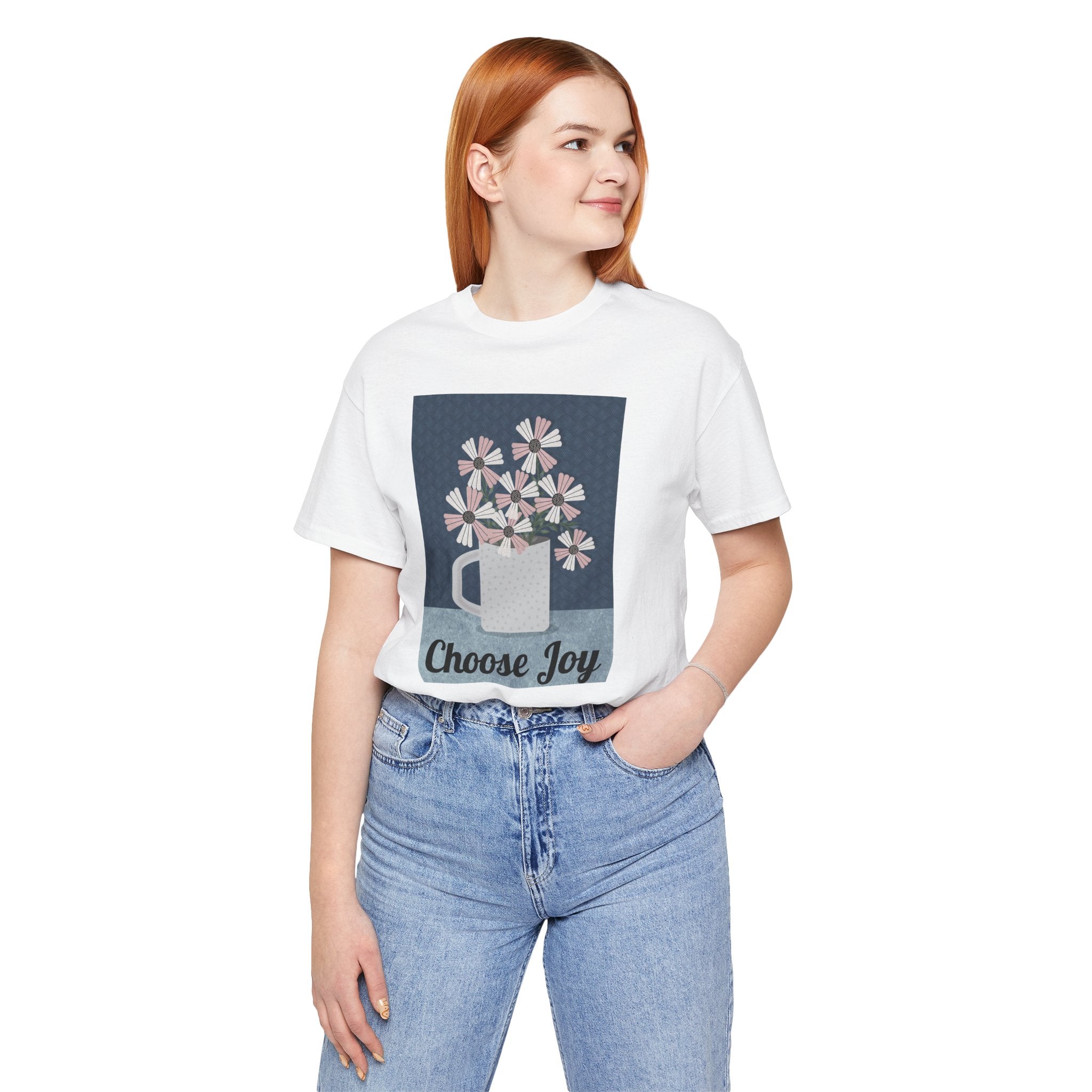 Choose Joy Floral Tee — Inspirational Graphic T‑Shirt