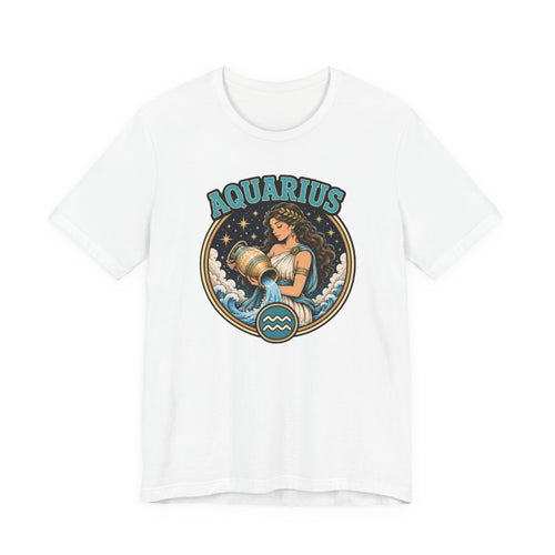 Aquarius Zodiac T-Shirt – Vintage Water-Bearer Astrology Tee