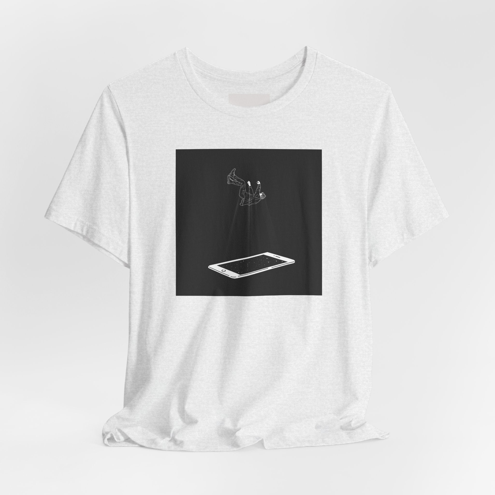 T-Shirt — Minimalist Phone Abduction Illustration Tee