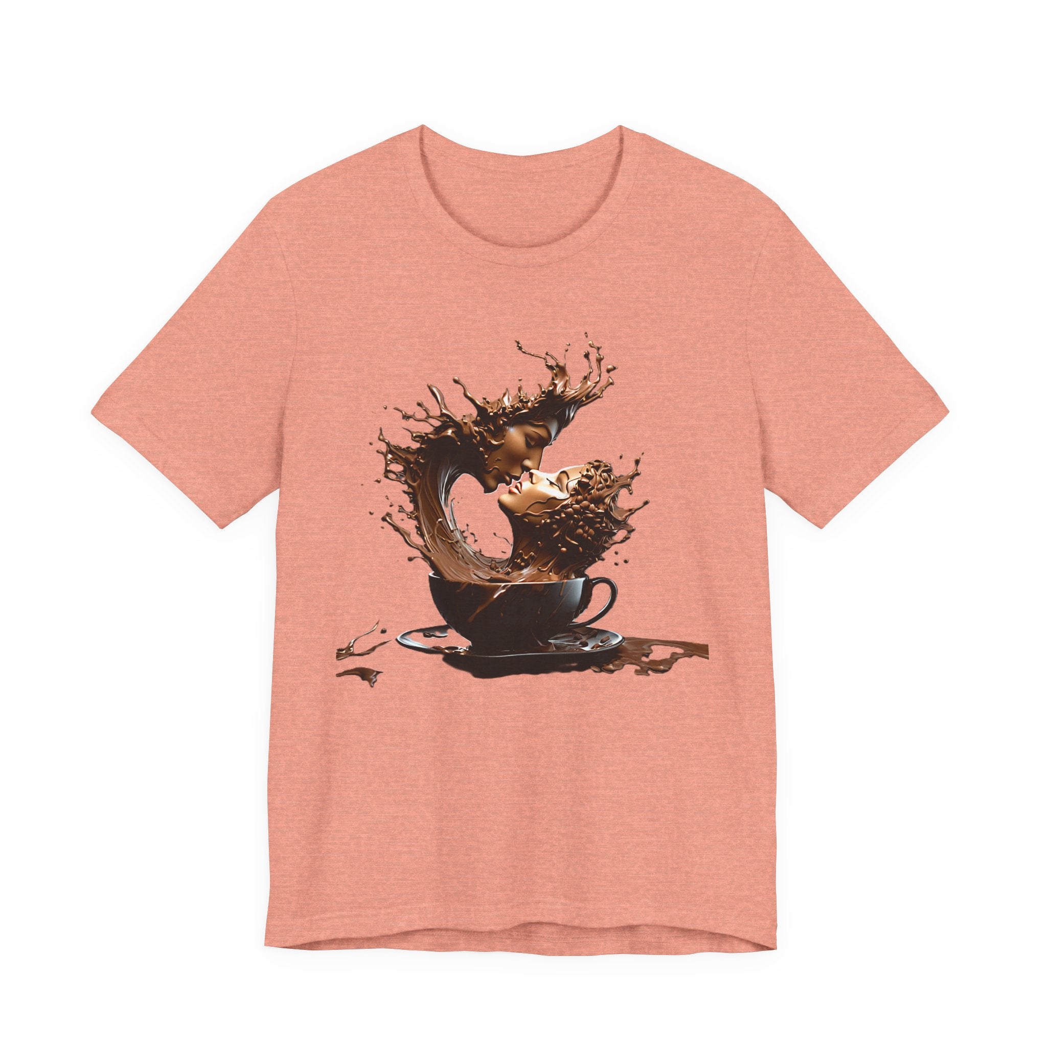 Coffee Splash Tee — Artistic Coffee Cup Wave Graphic T-Shirt