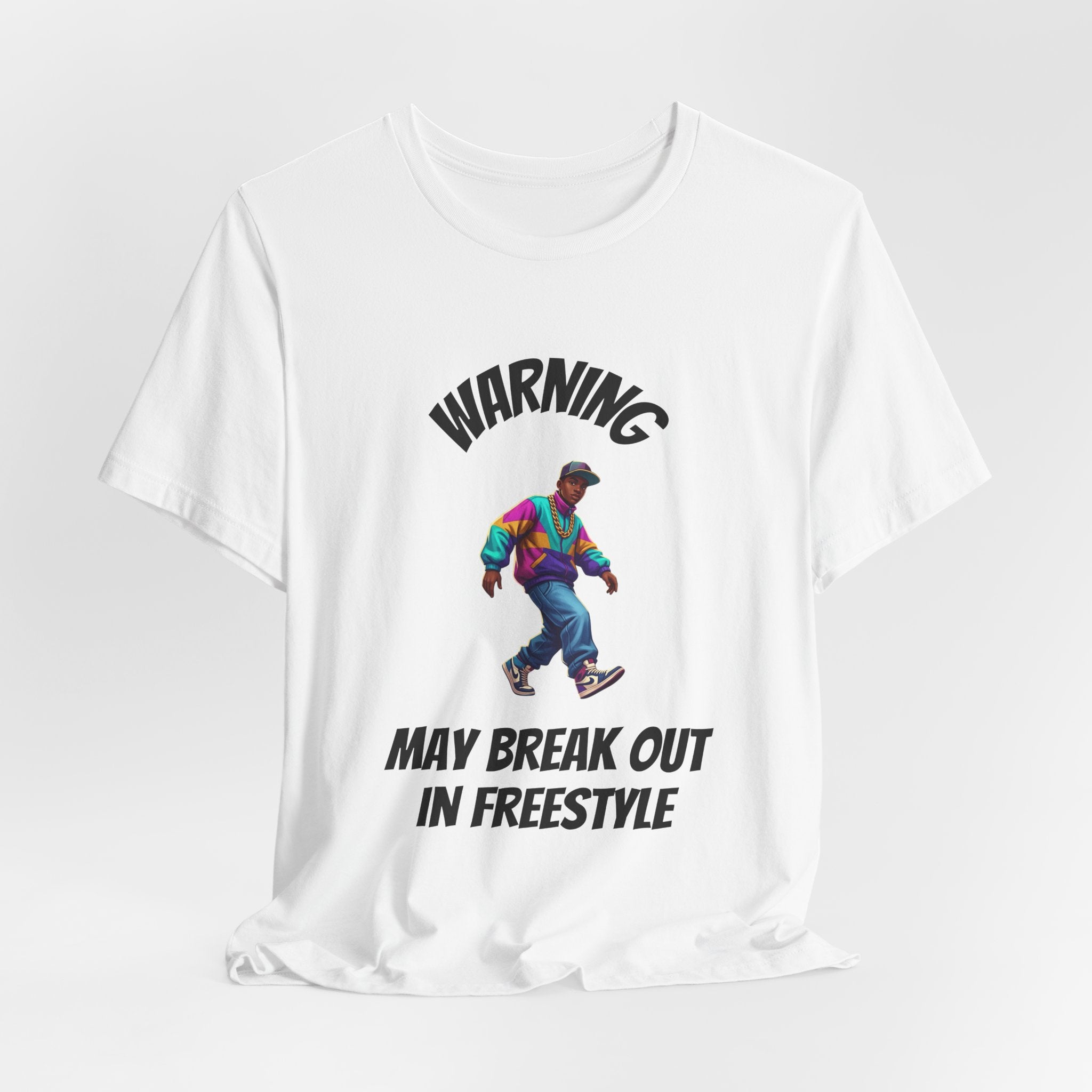 T-Shirt — "Warning: May Break Out in Freestyle" Skate Dance Graphic Tee
