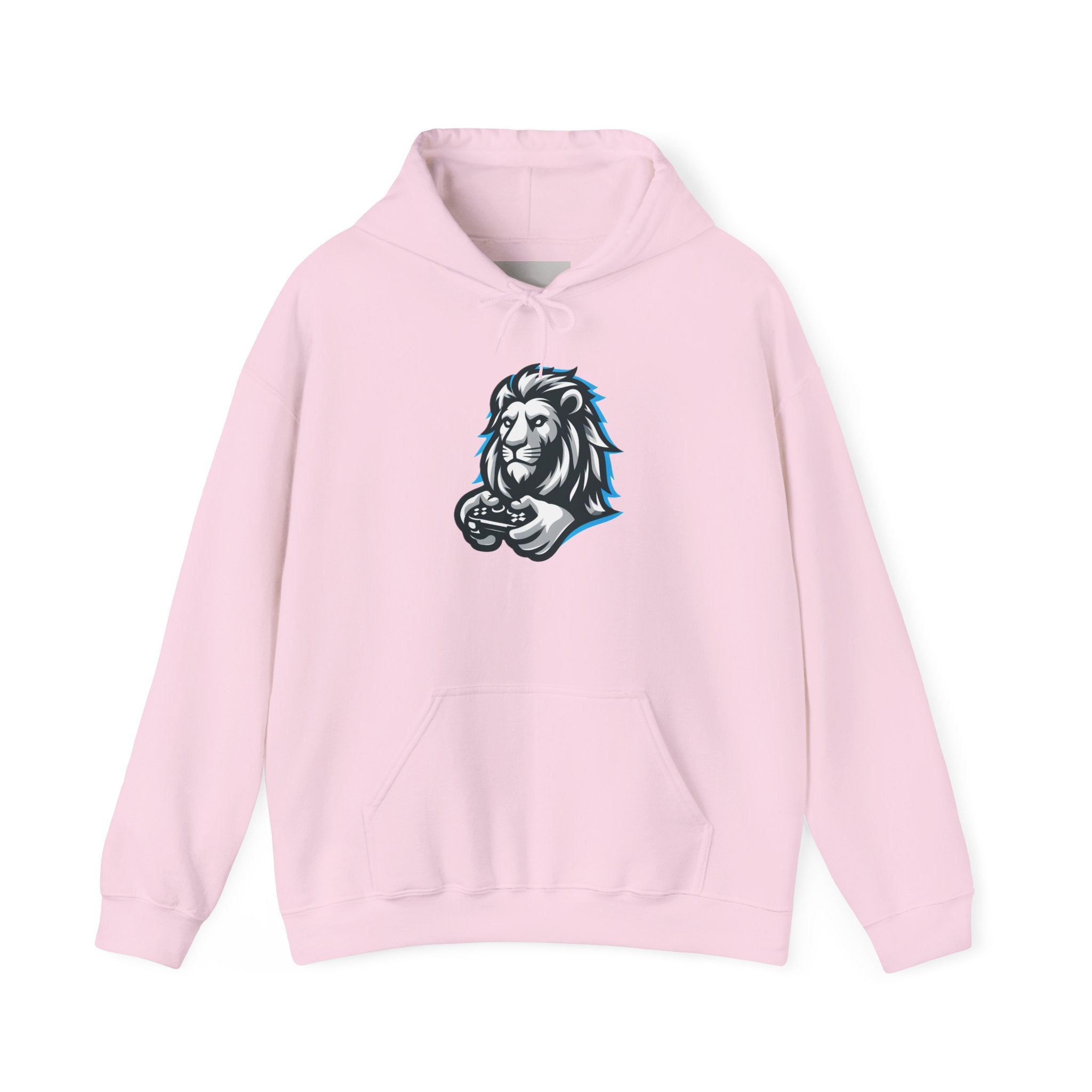Lion Gamer Hoodie — Retro Gaming Lion Graphic Sweatshirt