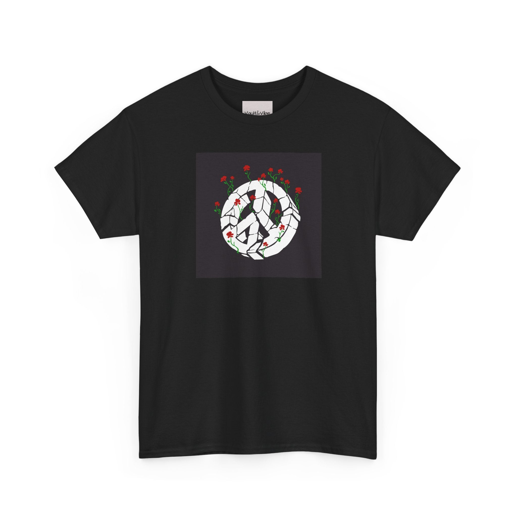 Peace Sign Rose Wreath T-Shirt