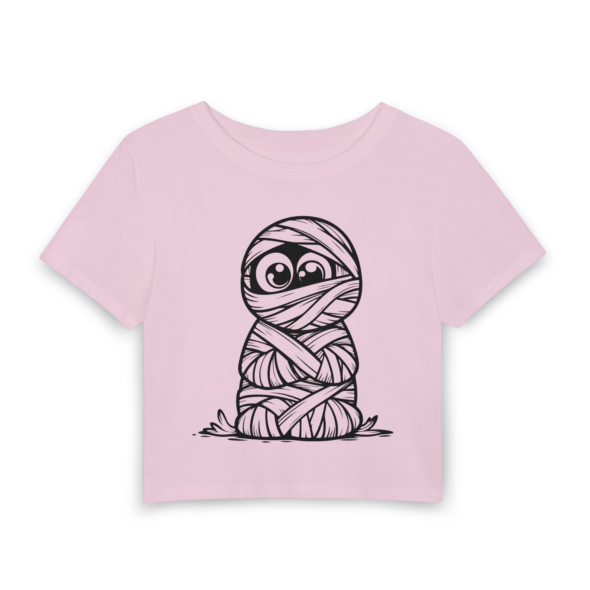 Mummy Wrap Cute Cartoon Women's Baby Tee — Adorable Halloween Tee